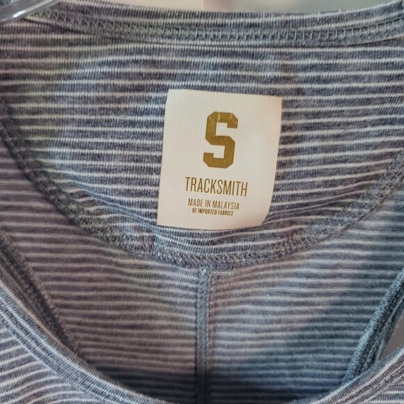 Tracksmith Racerback Tank Womens S Striped Blue - Picture 2 of 8